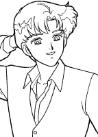 A coloring page of sailor moon
